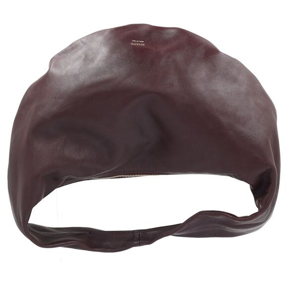 Khaite Medium Olivia Hobo Bag in Burgundy Calfskin Leather - Picture 2 of 8